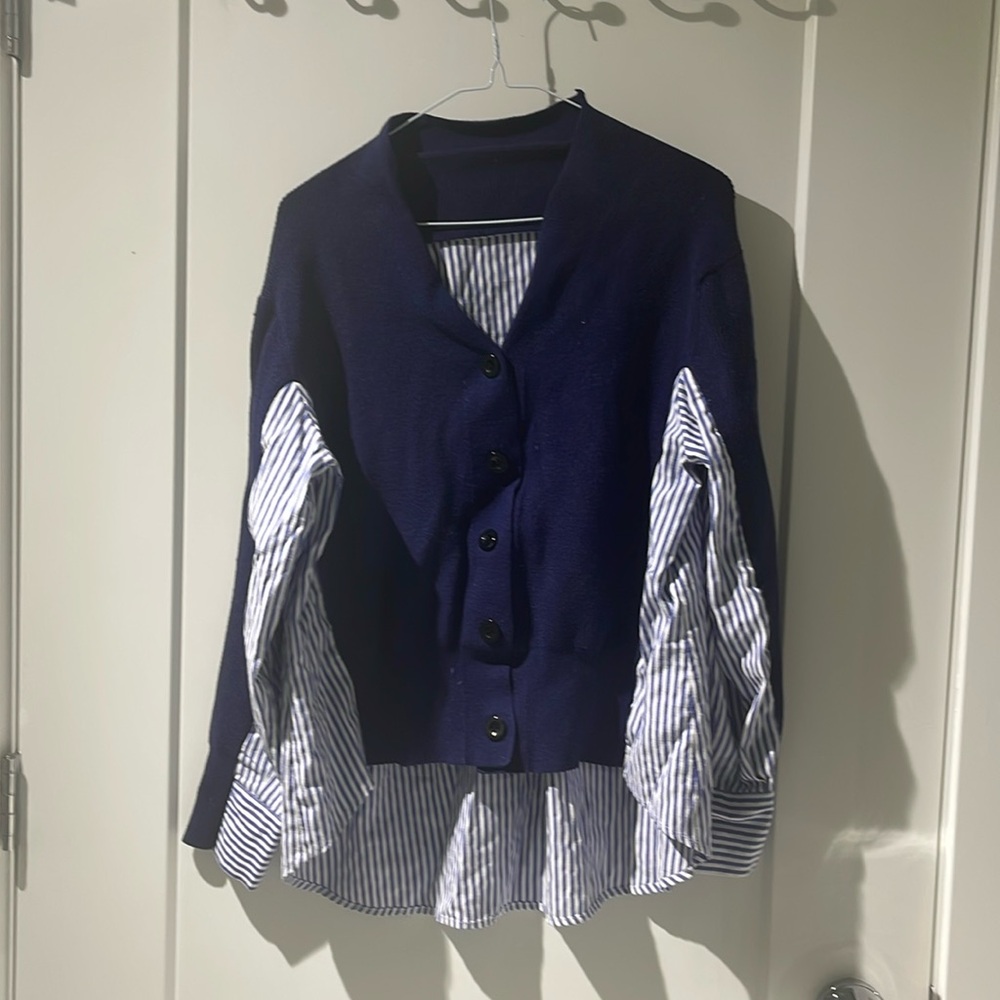 Blue Striped Top
